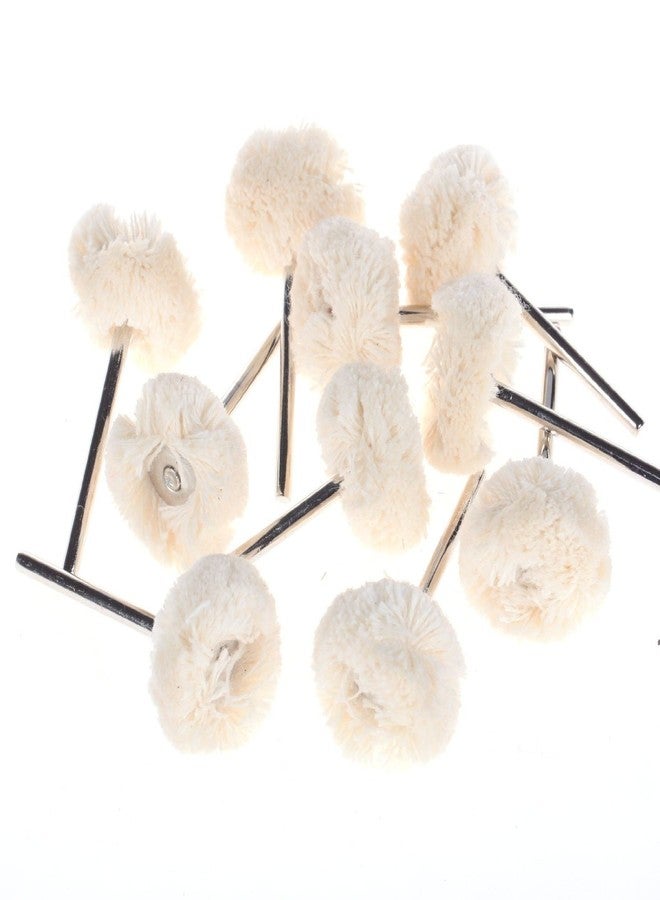PHYHOO Mounted Cotton Polishing Buff Wheel 2.35mm Shank for Dremel Rotay Tools Pack of 10pcs - Image 1